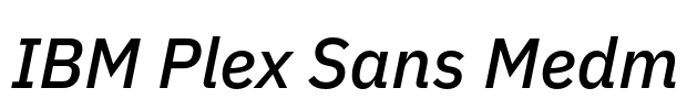 IBM Plex Sans Medm 字体预览图