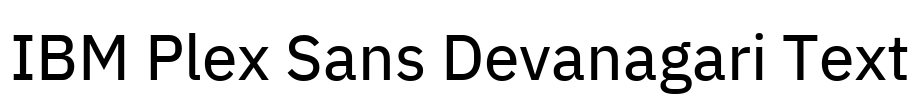 IBM Plex Sans Devanagari Text 字体预览图