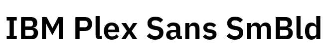 IBM Plex Sans SmBld 字体预览图