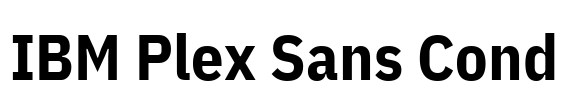 IBM Plex Sans Cond 字体预览图