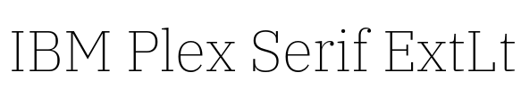 IBM Plex Serif ExtLt 字体预览图