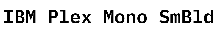 IBM Plex Mono SmBld 字体预览图