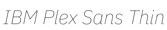 IBM Plex Sans Thin 字体预览图
