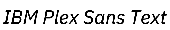 IBM Plex Sans Text 字体预览图