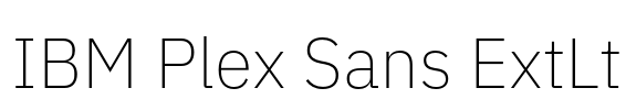 IBM Plex Sans ExtLt 字体预览图