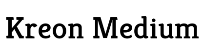 Kreon Medium 字体预览图