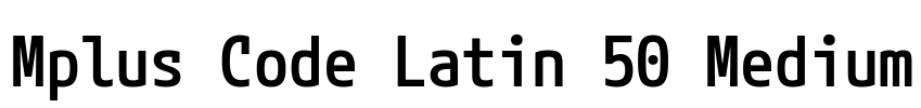 Mplus Code Latin 50 Medium 字体预览图