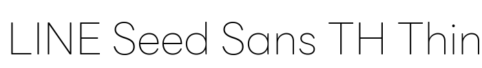 LINE Seed Sans TH Thin 字体预览图