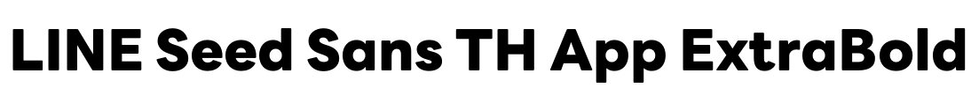 LINE Seed Sans TH App ExtraBold 字体预览图