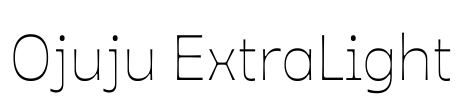 Ojuju ExtraLight 字体预览图