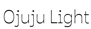Ojuju Light 字体预览图