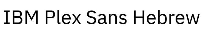 IBM Plex Sans Hebrew 字体预览图