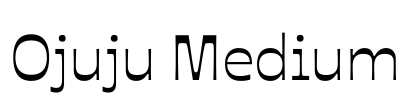 Ojuju Medium 字体预览图