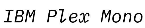 IBM Plex Mono 字体预览图