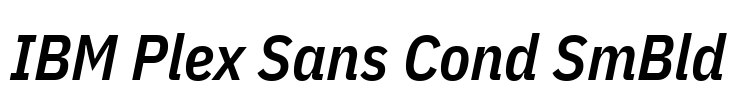IBM Plex Sans Cond SmBld 字体预览图