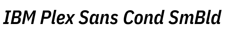 IBM Plex Sans Cond SmBld 字体预览图