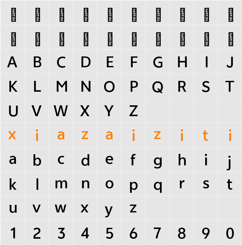 vivo Sans Global Demibold 字符映射表