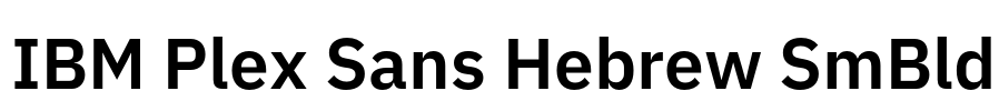 IBM Plex Sans Hebrew SmBld 字体预览图
