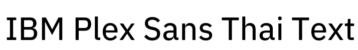 IBM Plex Sans Thai Text 字体预览图