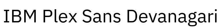 IBM Plex Sans Devanagari 字体预览图