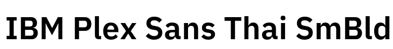 IBM Plex Sans Thai SmBld 字体预览图