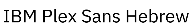 IBM Plex Sans Hebrew 字体预览图