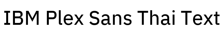 IBM Plex Sans Thai Text 字体预览图