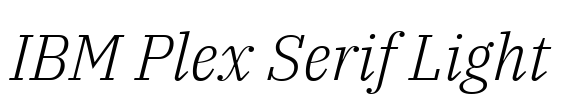 IBM Plex Serif Light 字体预览图