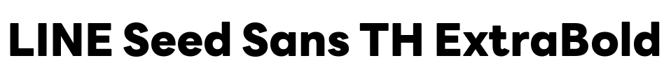 LINE Seed Sans TH ExtraBold 字体预览图