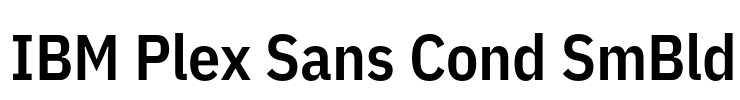IBM Plex Sans Cond SmBld 字体预览图