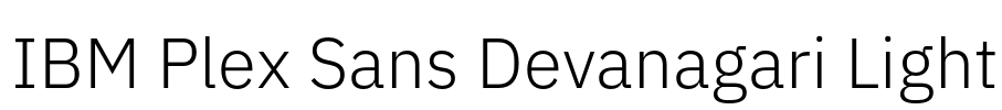 IBM Plex Sans Devanagari Light 字体预览图
