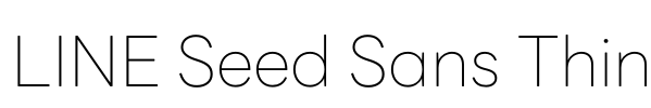 LINE Seed Sans Thin 字体预览图