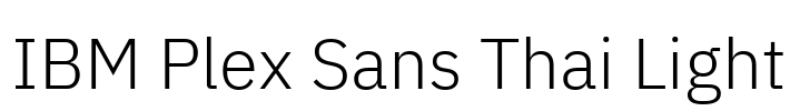 IBM Plex Sans Thai Light 字体预览图