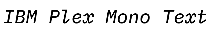 IBM Plex Mono Text 字体预览图