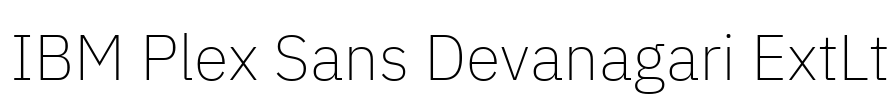 IBM Plex Sans Devanagari ExtLt 字体预览图