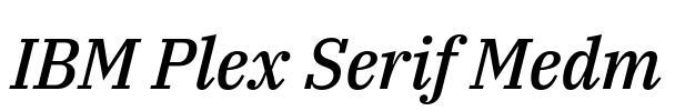 IBM Plex Serif Medm 字体预览图