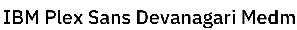 IBM Plex Sans Devanagari Medm 字体预览图