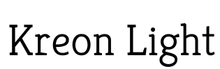 Kreon Light 字体预览图