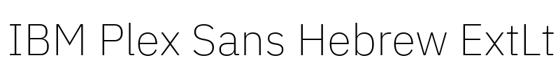 IBM Plex Sans Hebrew ExtLt 字体预览图