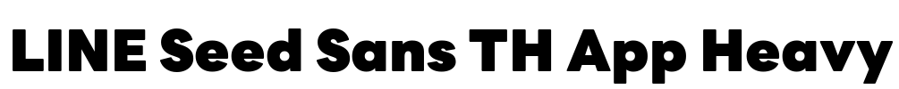 LINE Seed Sans TH App Heavy 字体预览图