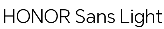 HONOR Sans Light 字体预览图