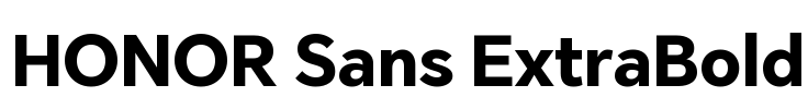 HONOR Sans ExtraBold 字体预览图