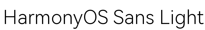 HarmonyOS Sans Light 字体预览图