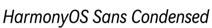 HarmonyOS Sans Condensed 字体预览图