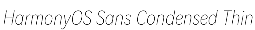 HarmonyOS Sans Condensed Thin 字体预览图