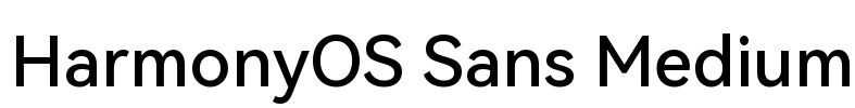 HarmonyOS Sans Medium 字体预览图