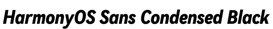 HarmonyOS Sans Condensed Black 字体预览图
