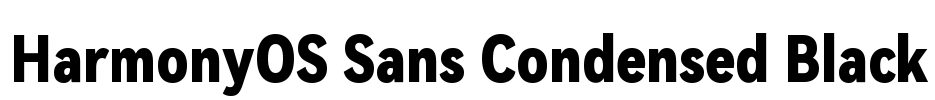 HarmonyOS Sans Condensed Black 字体预览图