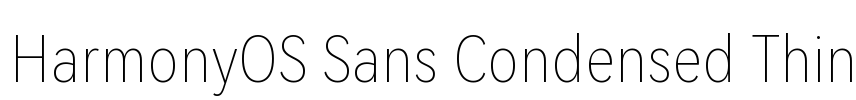 HarmonyOS Sans Condensed Thin 字体预览图