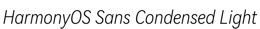 HarmonyOS Sans Condensed Light 字体预览图